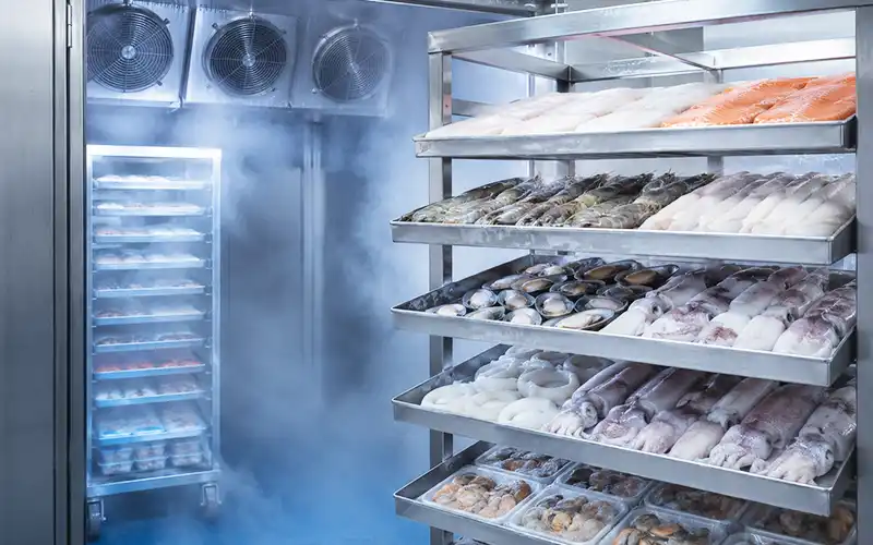 Fish and Seafood blast freezer room