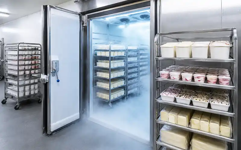 Ice Cream and Dairy Products blast freezer room
