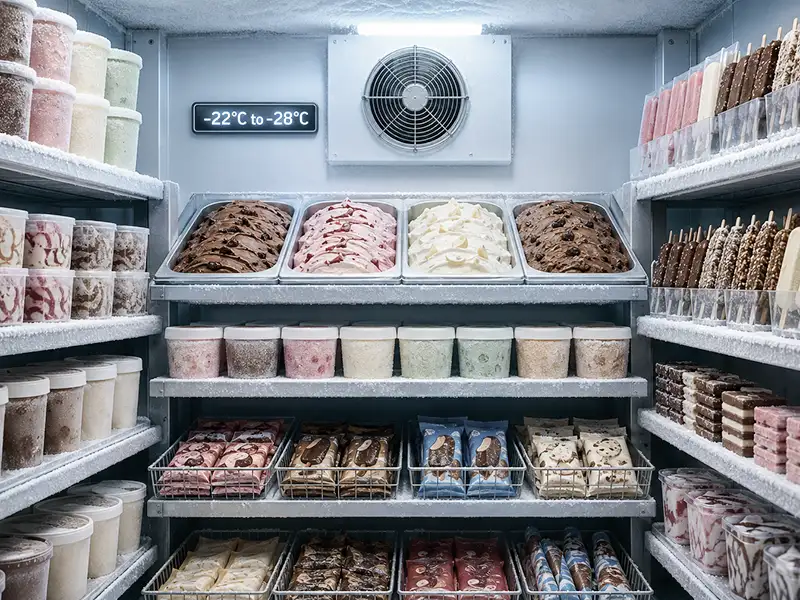 Ice Cream and Frozen Desserts freezer room