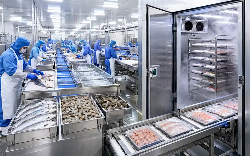 Seafood Processing Plants Blast Freezer Room
