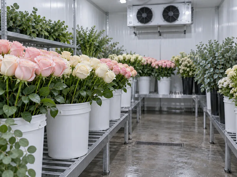Cut Roses In Clean Hydration Buckets