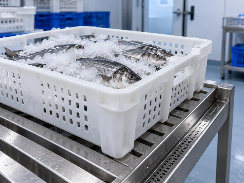 Iced Fish Box With Meltwater Drainage Iced Fish Box With Meltwater Drainage