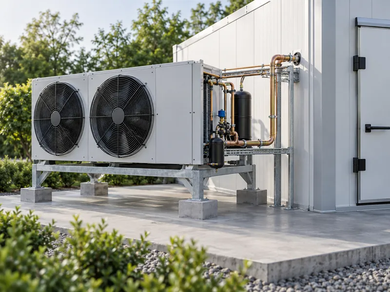 Illustrative outdoor cold room refrigeration equipment