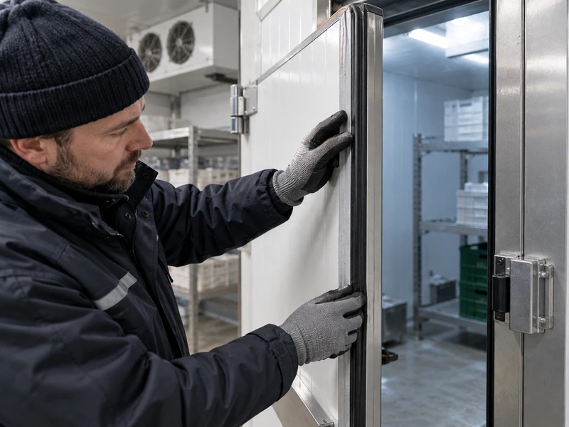Illustrative inspection of a used cold room door gasket