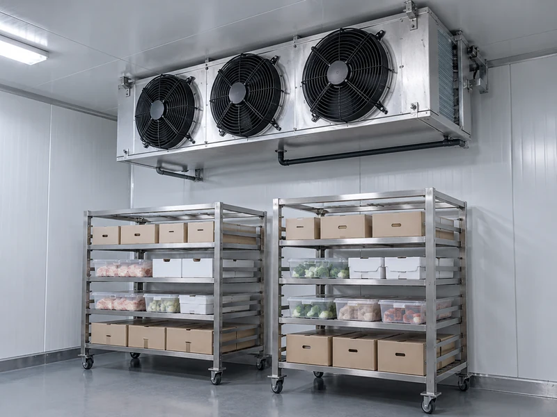 Blast Freezer Evaporator Above Product Racks