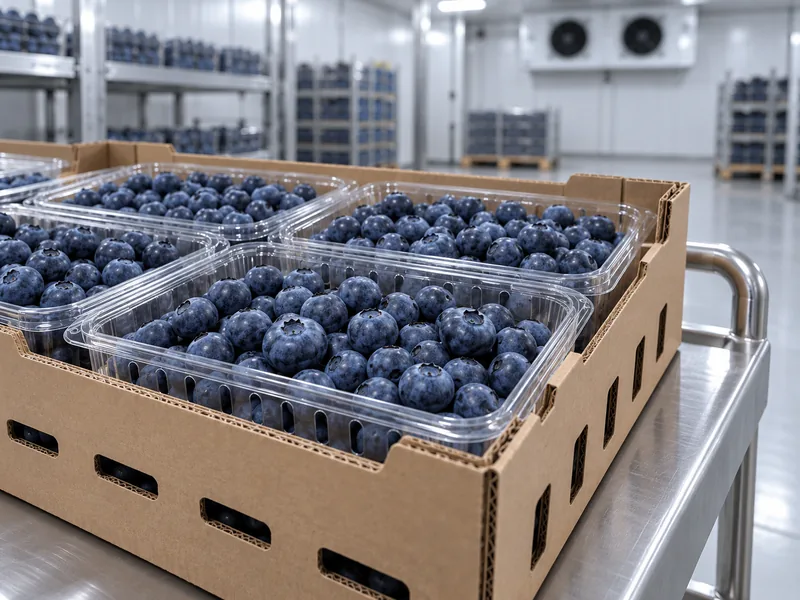 Blueberry Clamshell Ventilation In Cold Storage Blueberry Clamshell Ventilation In Cold Storage