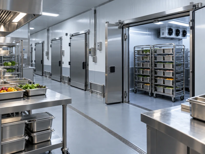 Hotel Kitchen Cold Room Trolley Access