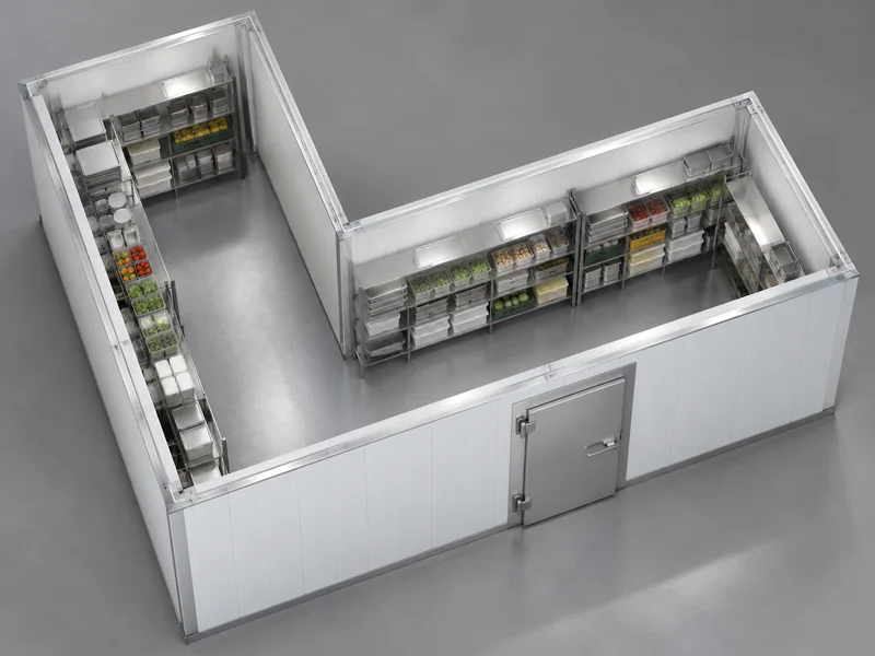 L Shaped Restaurant Cold Room Layout