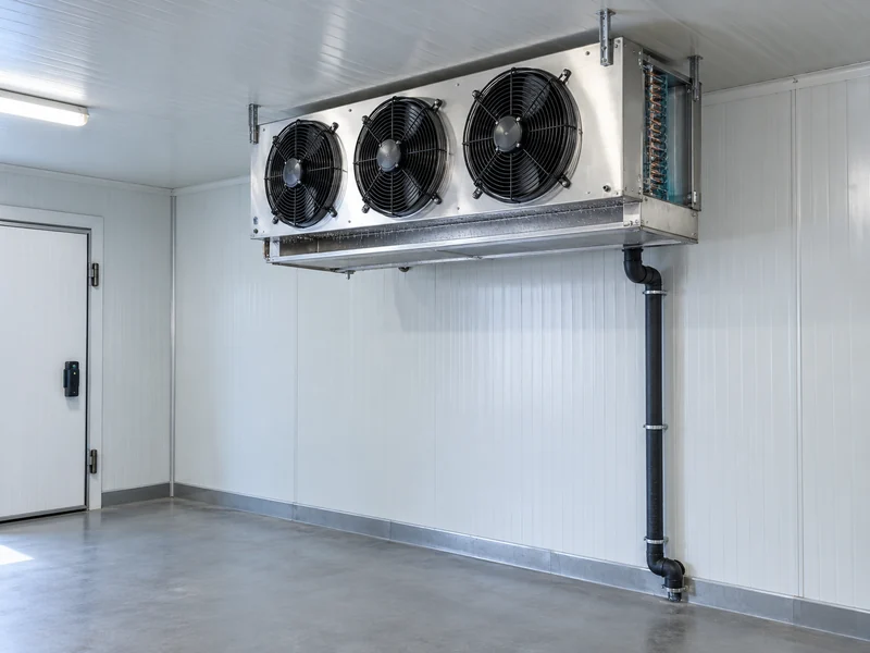 Water Defrost Evaporator And Drain Pipe